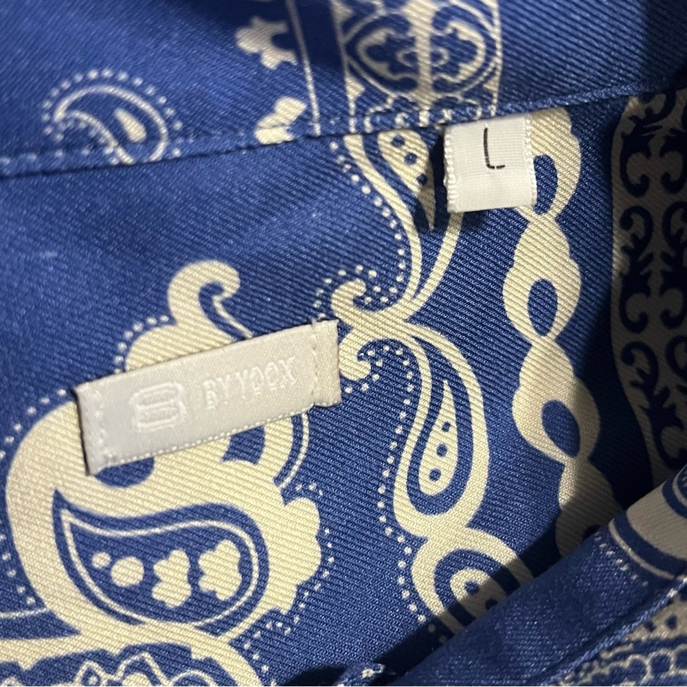 8 by Yoox blue paisley print shirt - Picture 5 of 5